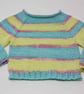 Pastel Stripes Organic Cotton Baby Jumper 6 - 12 Months - Image 1