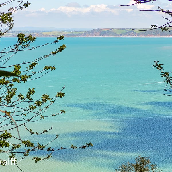 Photographic Image of the View of the sea from Clovelly Village, Devon, Wall art