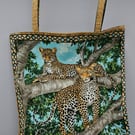 Leopard print tote bag. 