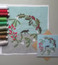 Christmas Fox with Wreath card - Image 2