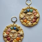 Beautiful Sun Talisman Earrings 