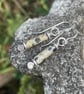 Scrolls Dalmatian jasper silver earrings - Image 4