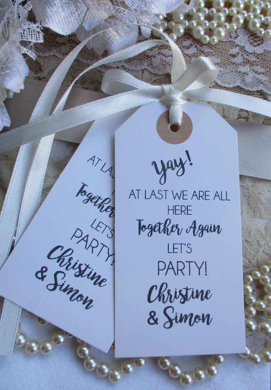 Yay! Let's Party Celebration Together Again Wedding Party Fun Favours 