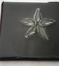 Black fused glass coasters with gold star - Image 3