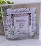 NEW Luxury 7 x 7 traditional standing Birthday Card