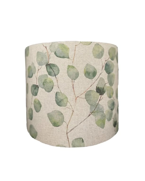 Handmade Eucalyptus Tree Leaf Linen Cotton Lampshade