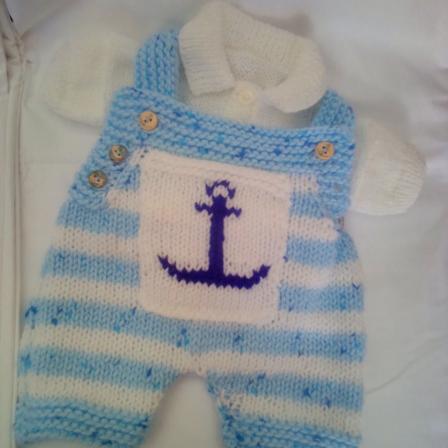 Hand knitted cheap baby romper