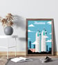 Mumbai travel print, Mumbai retro city print, India travel poster, gift - Image 4
