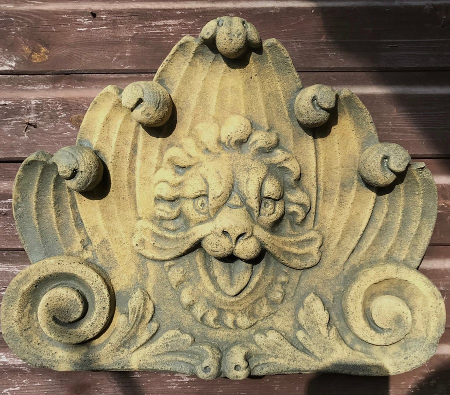 Classical Lion Plaque or Fountain Mask