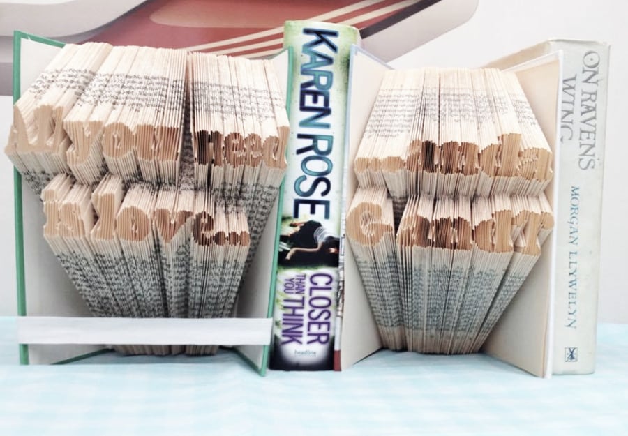 All you need is love...and a G and T Book Folding Patterns -EMAILED PDF PATTERNS