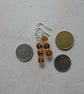 sterling silver amber earrings,  genuine amber drop earrings - Image 9