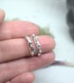Eco SIlver Textured Half Hoops - Image 2