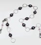 Row Counter Chain Amethyst Crystal Silver Pear Numbered 99 Row Chain Counter - Image 5