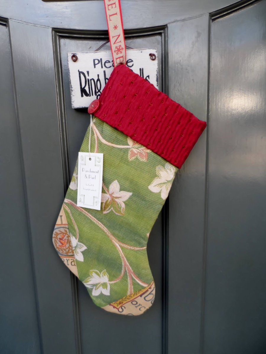 Christmas Stocking in Vintage fabric.