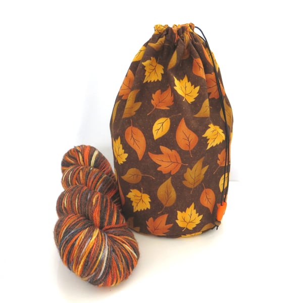 Autumnal Leaves Project Bag