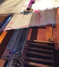 Short Grey and Red Stripe Rag Rug  - Image 5