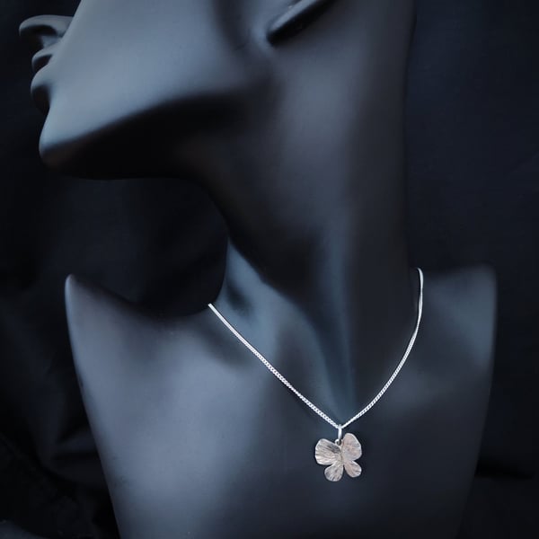 Butterfly silver pendant