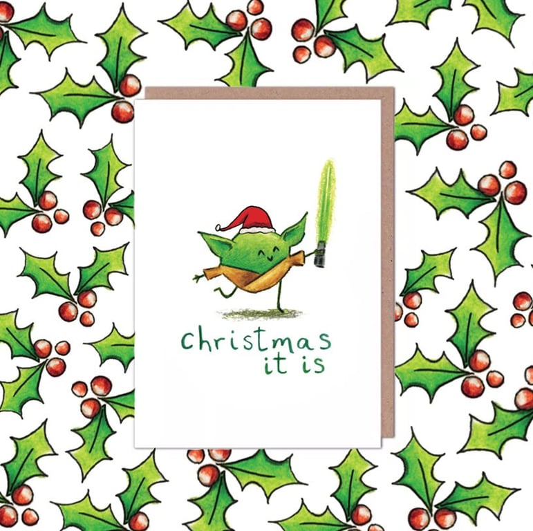 Yoda Star Wars Christmas Card