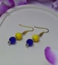 Bright and Bold Yellow and Blue Earrings - Image 6