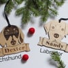 Personalised Christmas Dog Decoration - Spaniel,labrador,pug,beagle,whippet