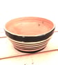 Pottery black striped serving food bowl - Image 2