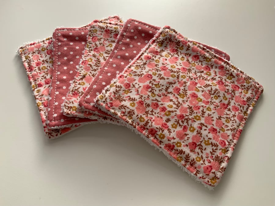 Reusable Bamboo Towelling Cotton Face Wipes, Eco friendly, Washable, Make up pad