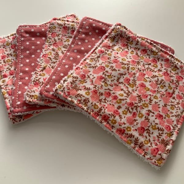 Reusable Bamboo Towelling Cotton Face Wipes, Eco friendly, Washable, Make up pad