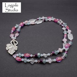 Vine Leaf Clasp Glass Bead Choker Necklace or Bracelet