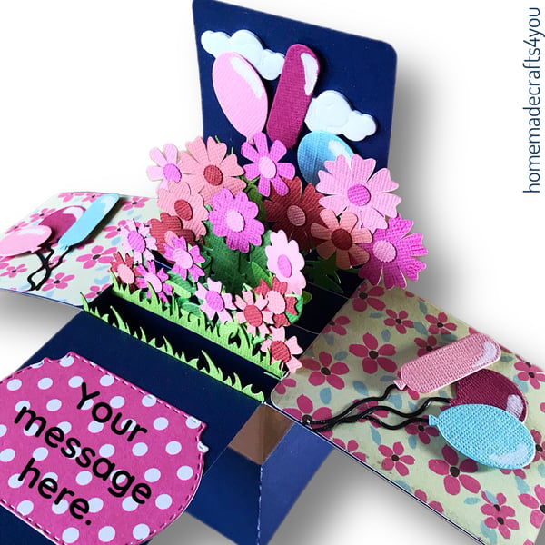 3D Box Flower Card