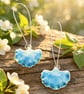 Gingko Leaf Earrings, enamel earrings, Gingko earrings, gift for her, enamel,  - Image 8