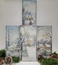 Set of 4 Festive Greetings Cards - Non Religious Christmas Cards