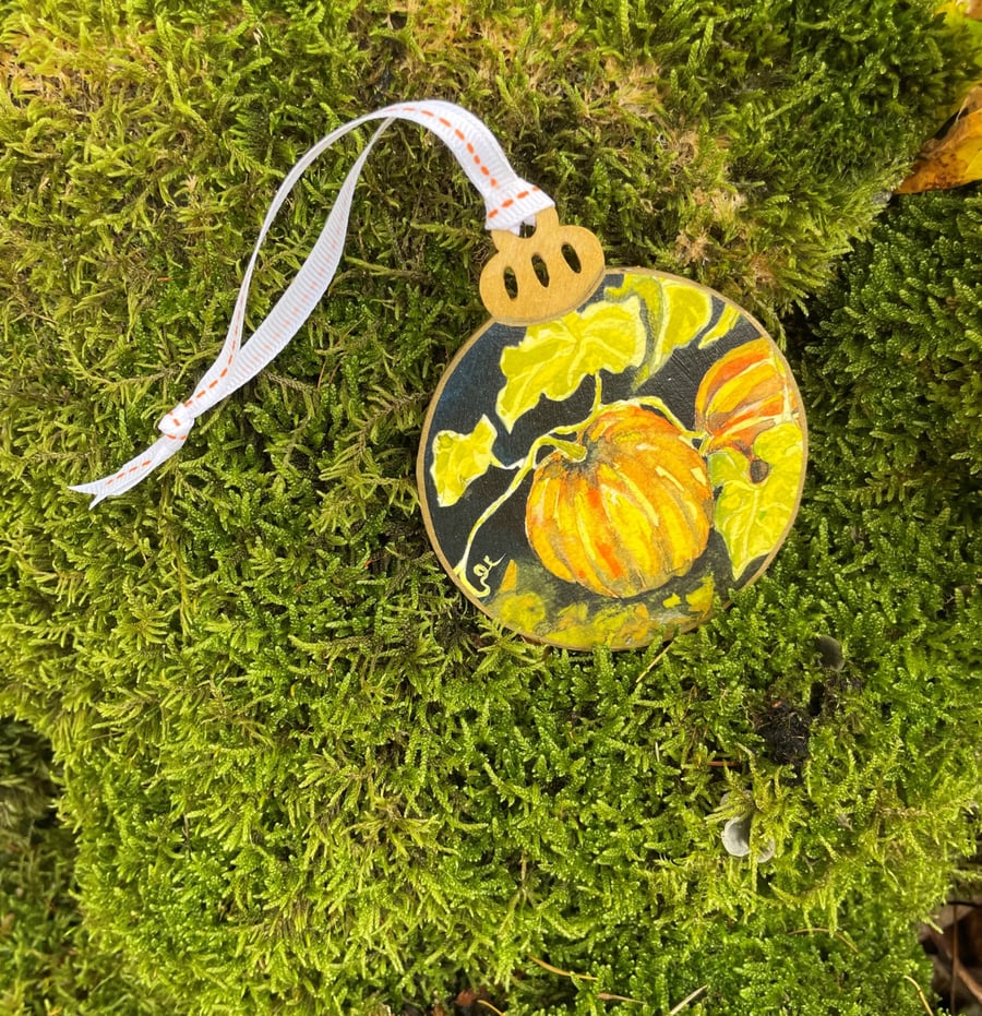 Pack of two pumpkin Halloween decorations 