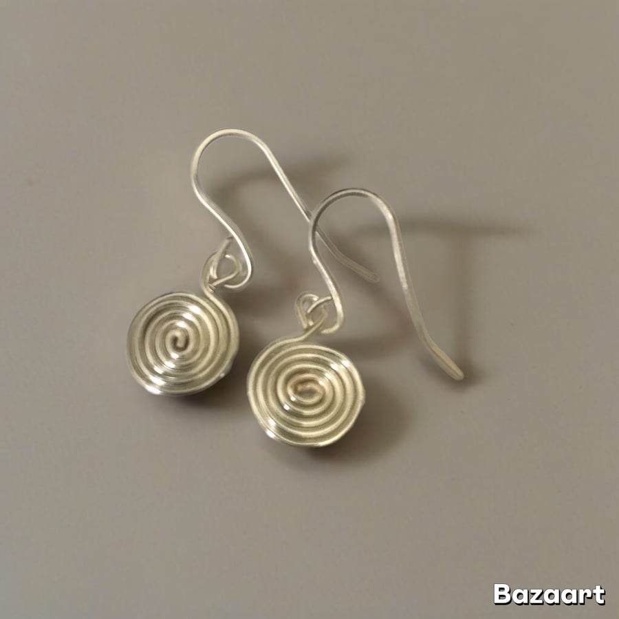Earrings- Spiral Design - Boho style, Dangle, Freepost