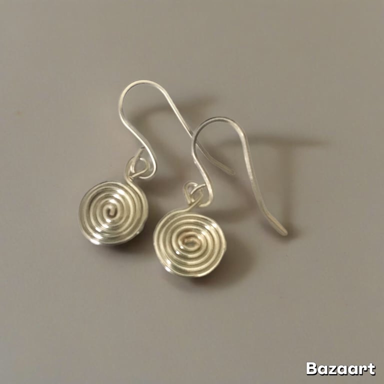 Earrings- Spiral Design - Boho style, Dangle, Freepost