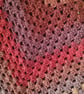 Pink and Purple Crochet baby blanket, square, granny square design, - Image 4