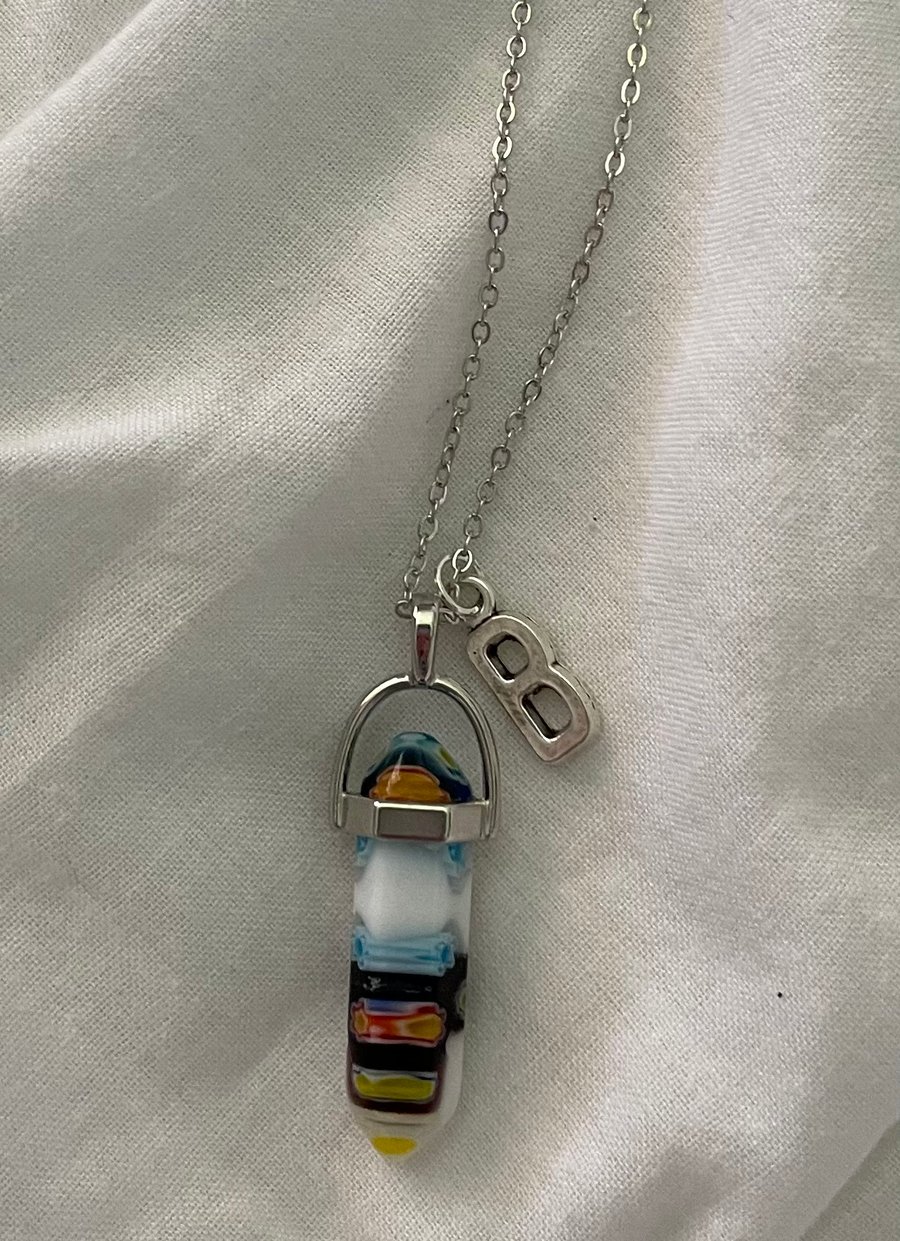 Artsy crystal necklace