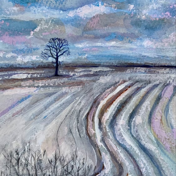 Lone Tree, original landscape painting