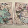 Greeting Card - Hydrangea - Blank - by Carolee Crafts - C179