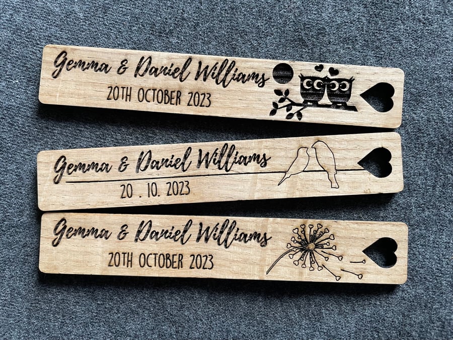 Personalised Wedding Favour Gifts - Solid Oak