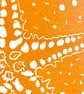 Starfish Lino Print in Orange - Image 2
