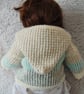 Hand Knitted Baby Jacket, Unisex Baby Cardigan, 0-3 Months Baby Cardigan - Image 3
