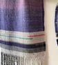Yorkshire Lavender Handwoven Herringbone Lambswool Scarf, Purple - Image 8