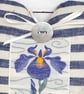 IRIS FABRIC HEART DECORATION - indigo stripes - Image 6