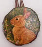Decoupaged Rabbit Wall Hanging - Image 1