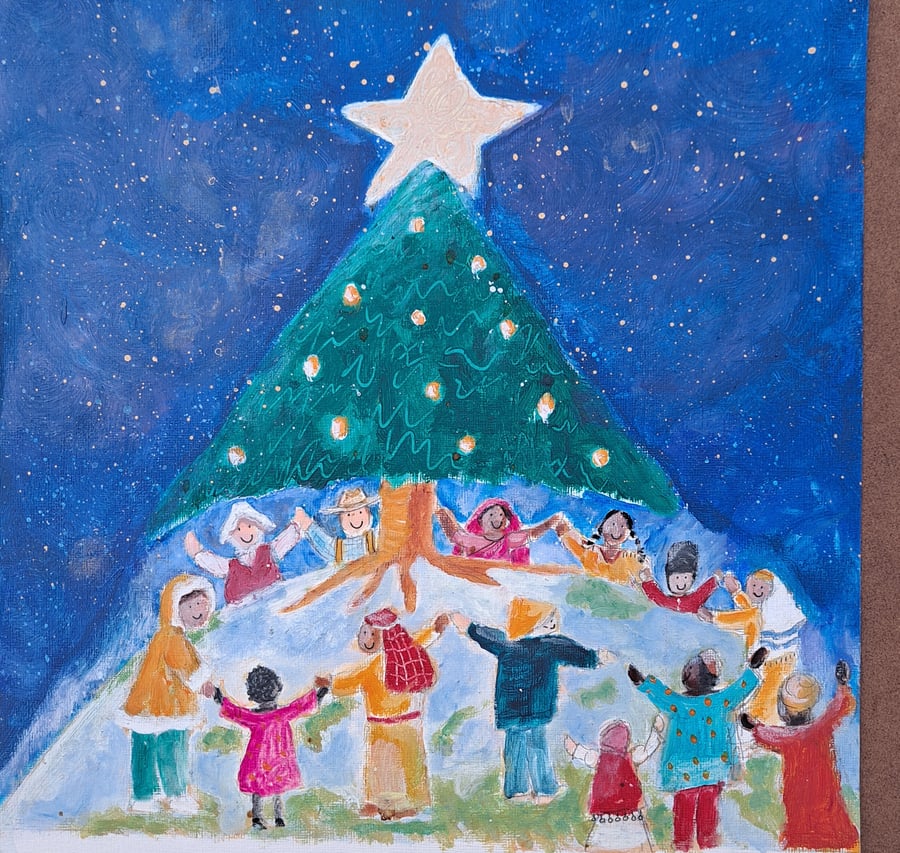 Peace for the World . pack of six beautiful  Large cards. 