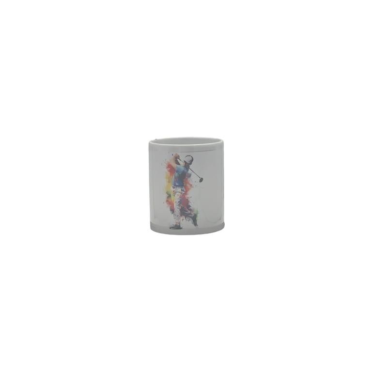 Watercolour Golfer Mug