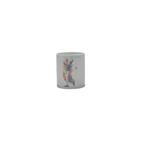 Watercolour Golfer Mug