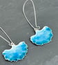 Gingko Leaf Earrings, enamel earrings, Gingko earrings, gift for her, enamel,  - Image 6