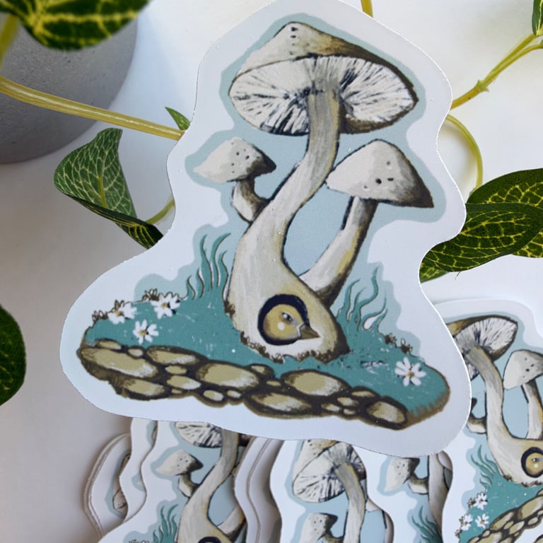    Mushroom Sticker - Woodland Art - Laptop and Planner Decor