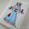 embroidered zombie notebook
